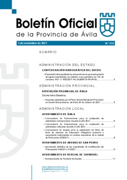 Boletín Oficial de la Provincia del jueves, 4 de noviembre de 2021