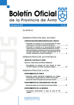 Boletín Oficial de la Provincia del lunes, 5 de abril de 2021