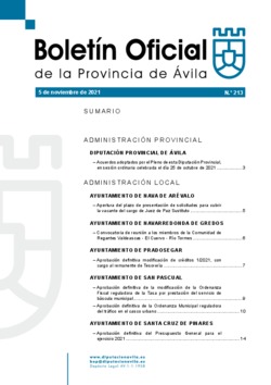 Boletín Oficial de la Provincia del viernes, 5 de noviembre de 2021