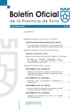 Boletín Oficial de la Provincia del jueves, 6 de mayo de 2021