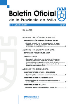 Boletín Oficial de la Provincia del martes, 7 de septiembre de 2021