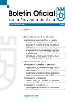 Boletín Oficial de la Provincia del jueves, 7 de octubre de 2021