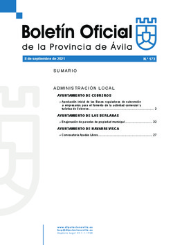 Boletín Oficial de la Provincia del miércoles, 8 de septiembre de 2021