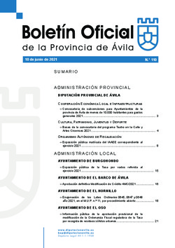 Boletín Oficial de la Provincia del jueves, 10 de junio de 2021