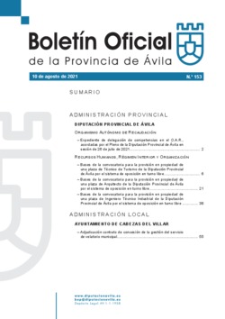 Boletín Oficial de la Provincia del martes, 10 de agosto de 2021