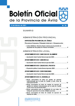 Boletín Oficial de la Provincia del viernes, 12 de febrero de 2021