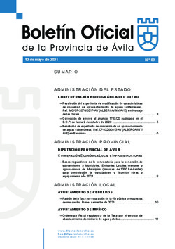 Boletín Oficial de la Provincia del miércoles, 12 de mayo de 2021