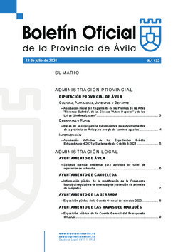 Boletín Oficial de la Provincia del lunes, 12 de julio de 2021