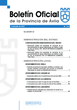 Boletín Oficial de la Provincia del miércoles, 14 de julio de 2021