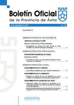 Boletín Oficial de la Provincia del miércoles, 15 de septiembre de 2021