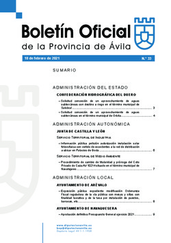 Boletín Oficial de la Provincia del jueves, 18 de febrero de 2021