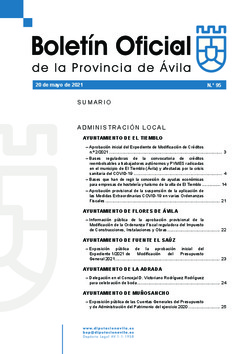 Boletín Oficial de la Provincia del jueves, 20 de mayo de 2021