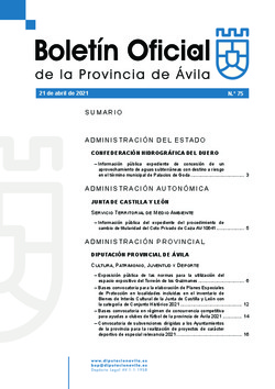 Boletín Oficial de la Provincia del miércoles, 21 de abril de 2021