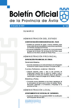 Boletín Oficial de la Provincia del jueves, 22 de julio de 2021