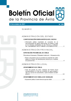 Boletín Oficial de la Provincia del viernes, 22 de octubre de 2021