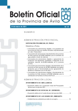 Boletín Oficial de la Provincia del miércoles, 24 de marzo de 2021