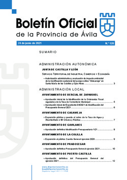 Boletín Oficial de la Provincia del jueves, 24 de junio de 2021
