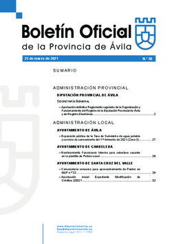 Boletín Oficial de la Provincia del jueves, 25 de marzo de 2021