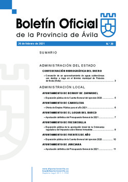 Boletín Oficial de la Provincia del viernes, 26 de febrero de 2021