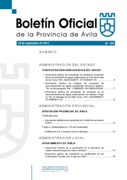 Boletín Oficial de la Provincia del miércoles, 29 de septiembre de 2021