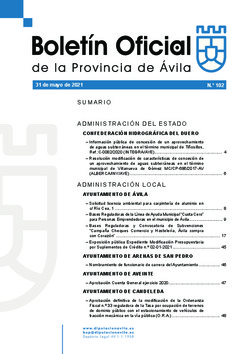 Boletín Oficial de la Provincia del lunes, 31 de mayo de 2021