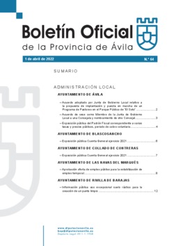 Boletín Oficial de la Provincia del viernes, 1 de abril de 2022