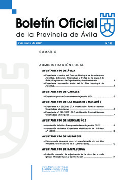 Boletín Oficial de la Provincia del miércoles, 2 de marzo de 2022