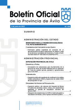 Boletín Oficial de la Provincia del viernes, 3 de junio de 2022