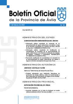 Boletín Oficial de la Provincia del viernes, 4 de febrero de 2022