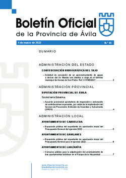 Boletín Oficial de la Provincia del viernes, 4 de marzo de 2022