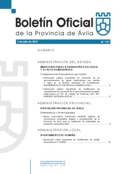 Boletín Oficial de la Provincia del lunes, 4 de julio de 2022