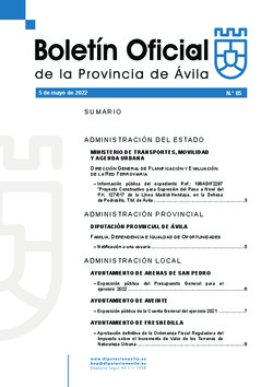 Boletín Oficial de la Provincia del jueves, 5 de mayo de 2022
