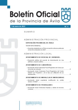Boletín Oficial de la Provincia del viernes, 7 de enero de 2022