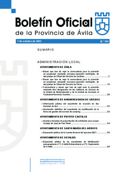 Boletín Oficial de la Provincia del viernes, 7 de octubre de 2022