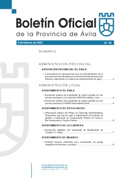 Boletín Oficial de la Provincia del martes, 8 de febrero de 2022