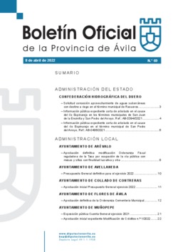 Boletín Oficial de la Provincia del viernes, 8 de abril de 2022