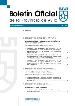 Boletín Oficial de la Provincia del jueves, 9 de junio de 2022
