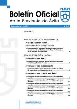 Boletín Oficial de la Provincia del martes, 8 de noviembre de 2022