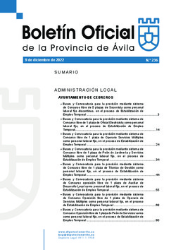 Boletín Oficial de la Provincia del viernes, 9 de diciembre de 2022