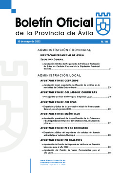 Boletín Oficial de la Provincia del martes, 10 de mayo de 2022
