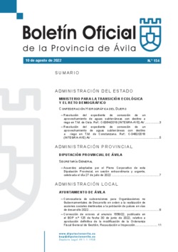 Boletín Oficial de la Provincia del miércoles, 10 de agosto de 2022