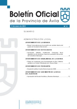 Boletín Oficial de la Provincia del martes, 11 de enero de 2022