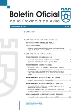 Boletín Oficial de la Provincia del viernes, 11 de marzo de 2022