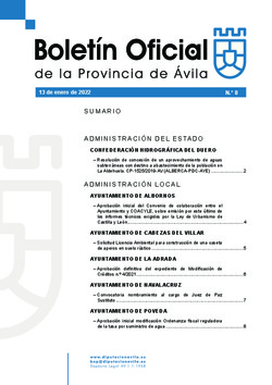 Boletín Oficial de la Provincia del jueves, 13 de enero de 2022