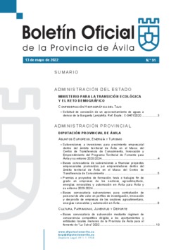 Boletín Oficial de la Provincia del viernes, 13 de mayo de 2022