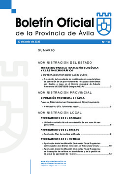Boletín Oficial de la Provincia del lunes, 13 de junio de 2022