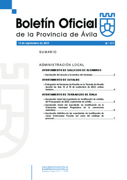Boletín Oficial de la Provincia del martes, 13 de septiembre de 2022