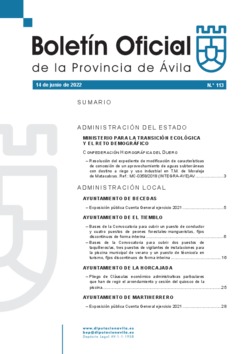 Boletín Oficial de la Provincia del martes, 14 de junio de 2022