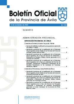 Boletín Oficial de la Provincia del lunes, 14 de noviembre de 2022