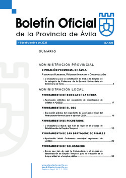 Boletín Oficial de la Provincia del miércoles, 14 de diciembre de 2022